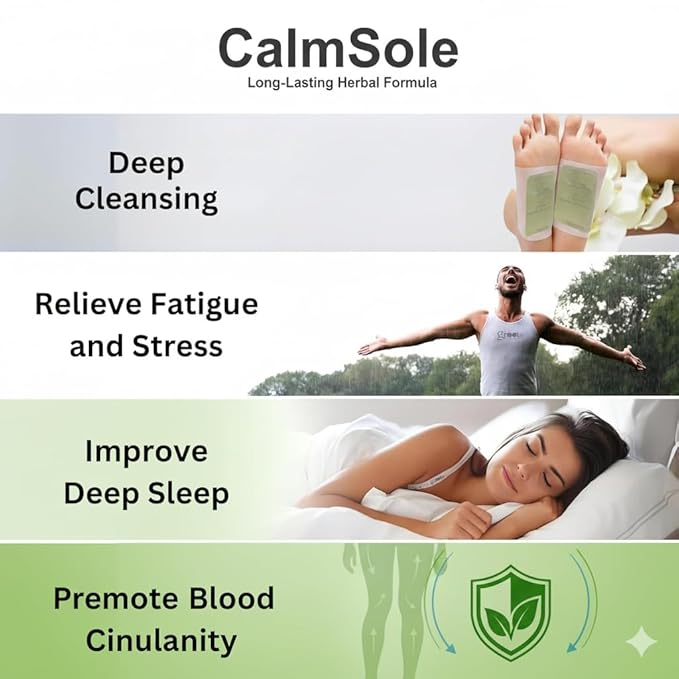 Deep Cleansing Foot Pads for Detox & Relaxation | Internal Toxin Removal, Pain Relief, Better Sleep & Circulation for Men & Women