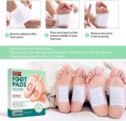 Deep Cleansing Foot Pads for Detox & Relaxation | Internal Toxin Removal, Pain Relief, Better Sleep & Circulation for Men & Women